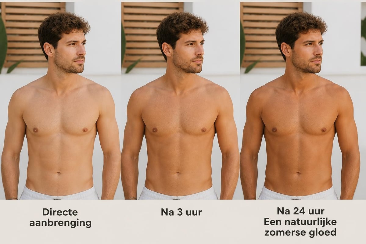 Self-tanning results timeline