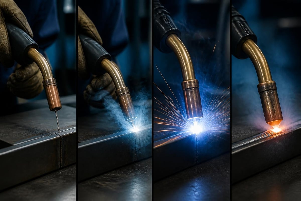 MIG welding process workflow