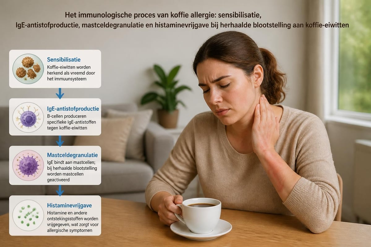 IgE-gemedieerde allergische reactie bij koffie