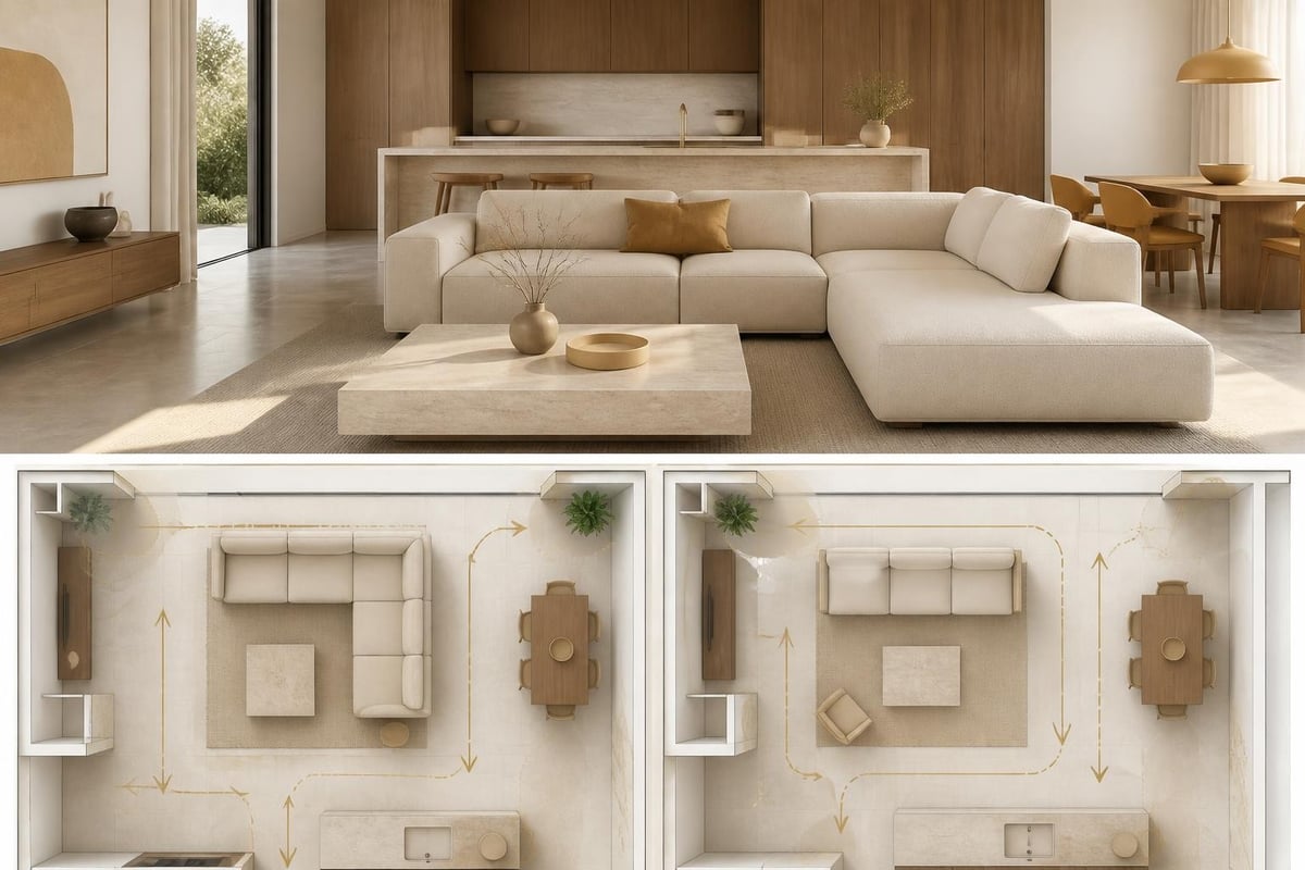 Modular sofa layout planning