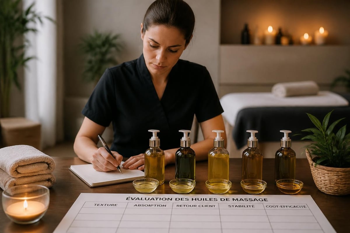 Test comparatif huiles massage