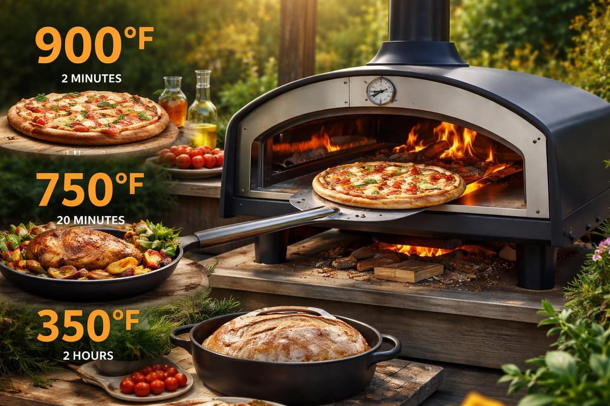 Outdoor stove oven cooking techniques
