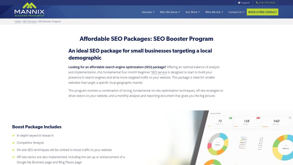 7 Best SEO Marketing Packages for Every Business in 2026 - Mannix Marketing SEO Booster Program