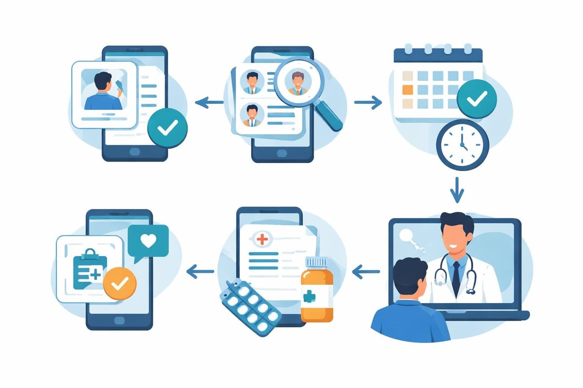 Processo di consultazione medica online