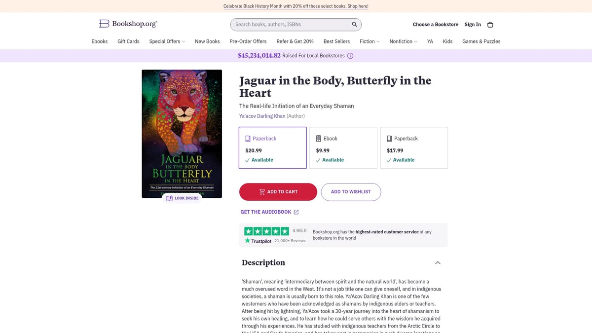 7 Healing Books to Transform Your Mind and Spirit in 2026 - Jaguar in the Body, Butterfly in the Heart: The Real-Life Initiation of an Everyday Shaman