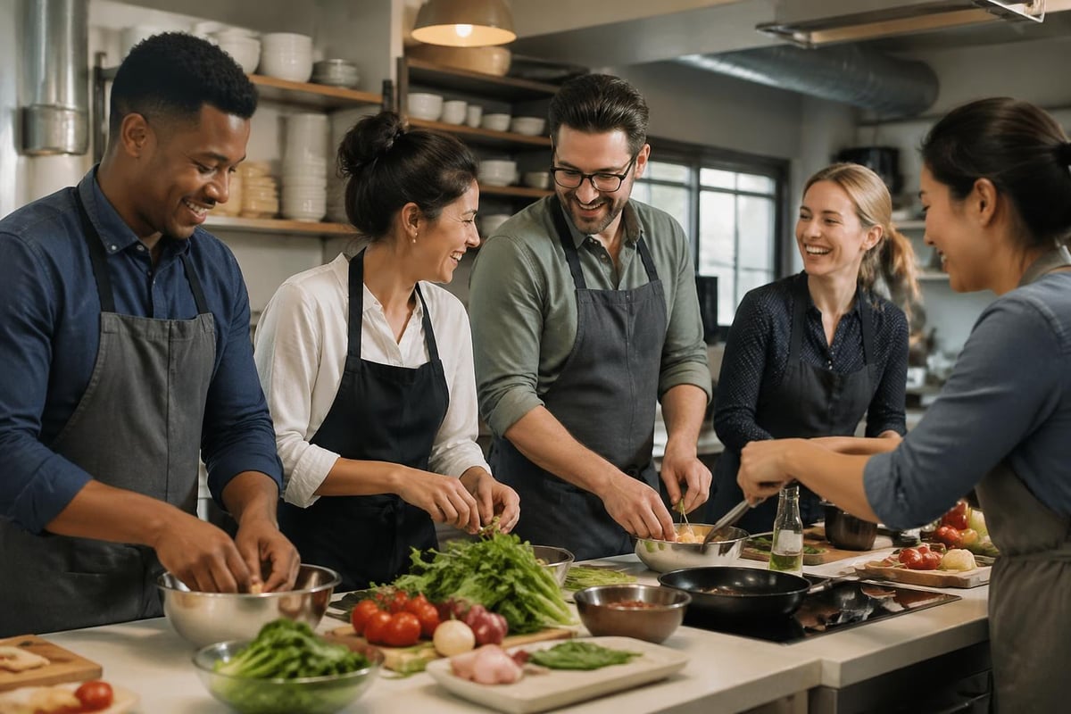 Team collaboration through cooking