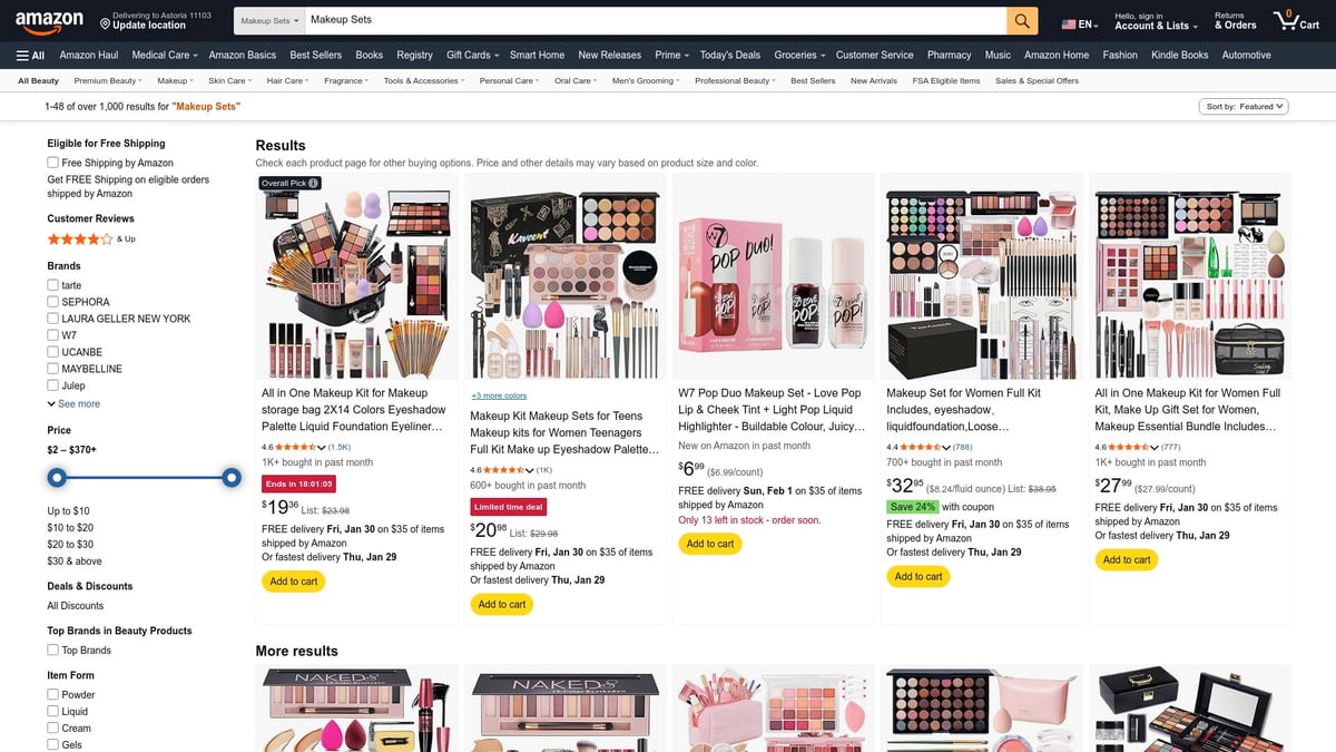 7 Best Makeup Set Picks for a Flawless Look in 2026 - Amazon All-in-One Makeup Kit for Women