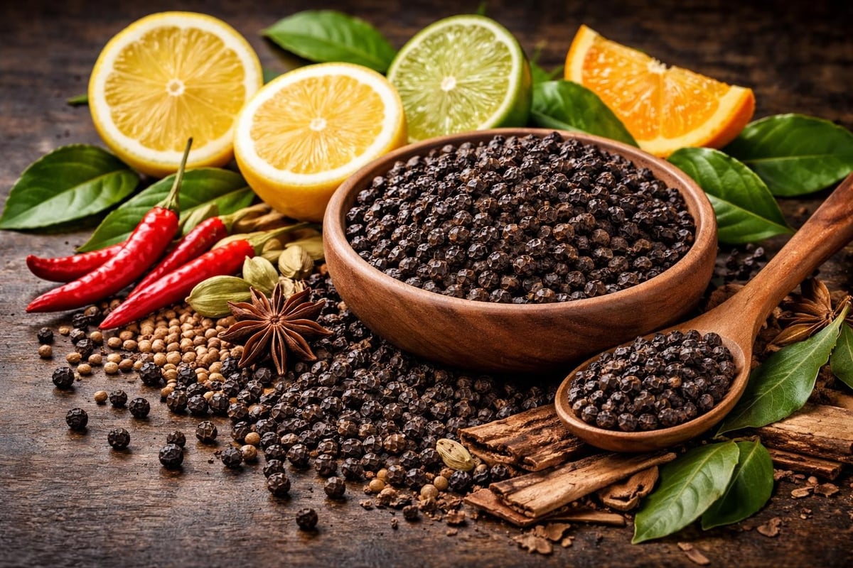 Profil aromatique du malabar poivre