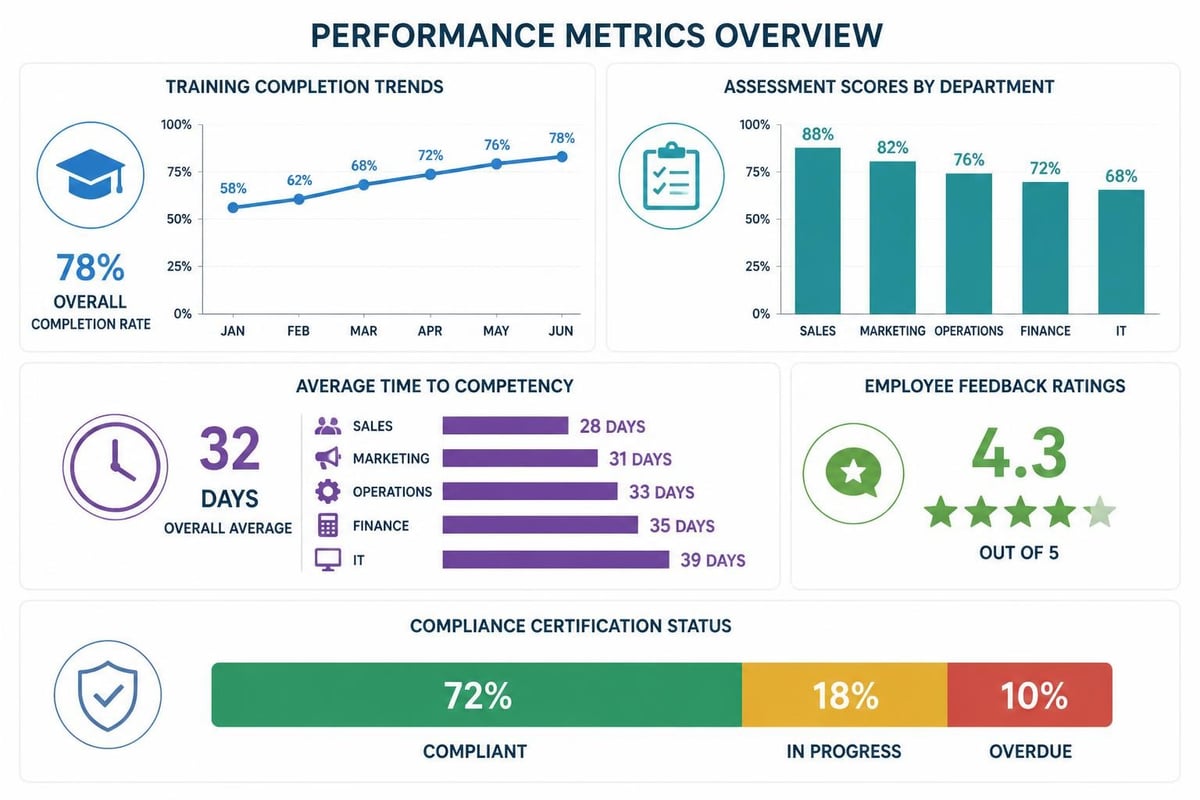 Training analytics dashboard