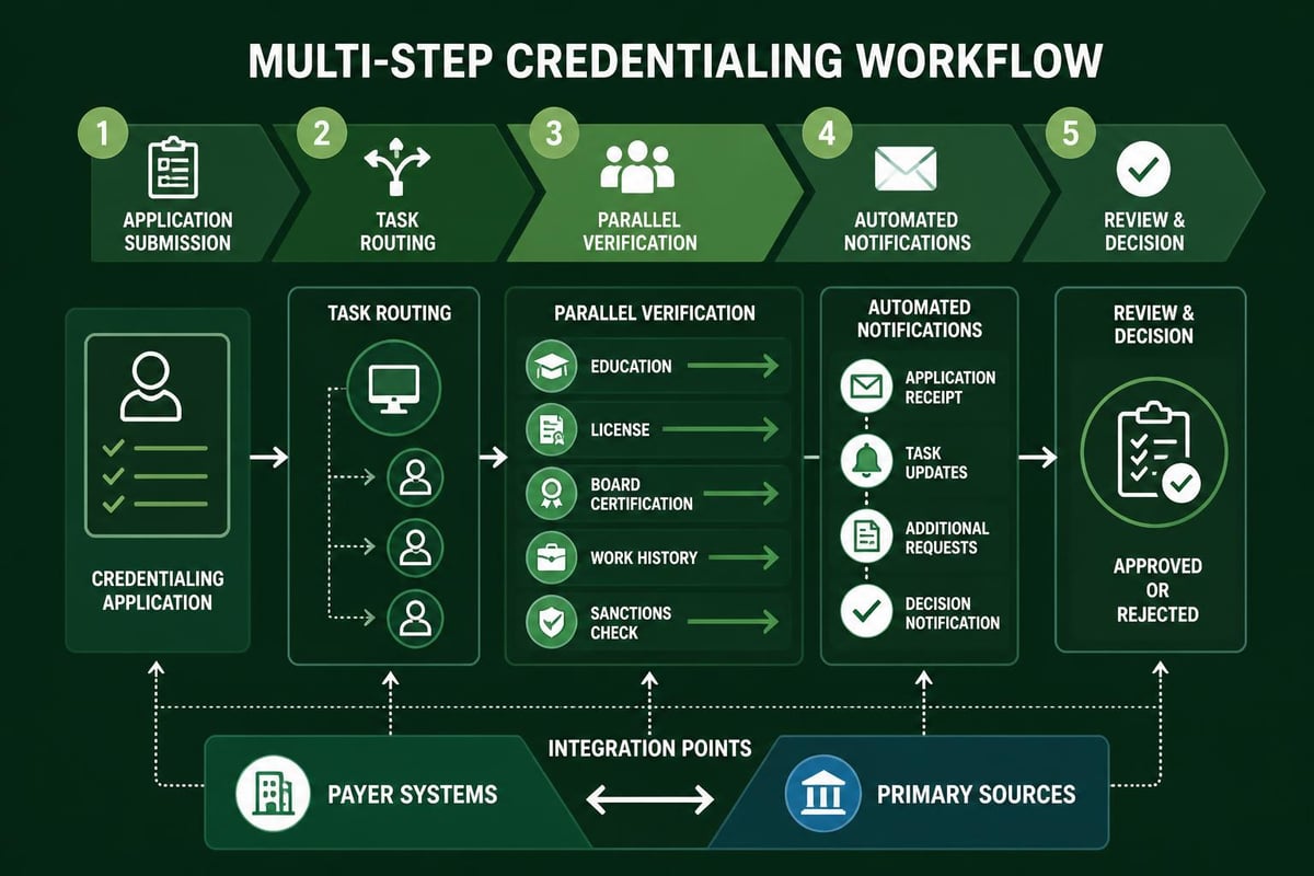 Credentialing workflow automation