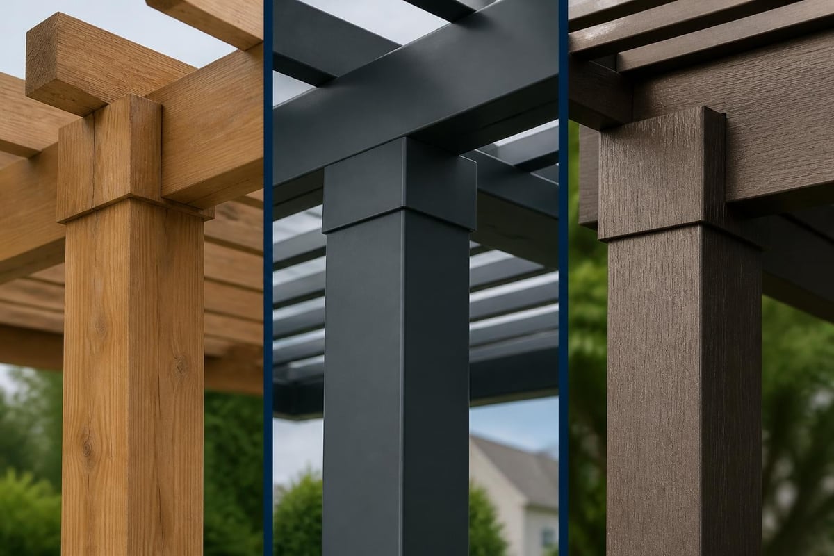 Material comparison for 8 x 8 pergola