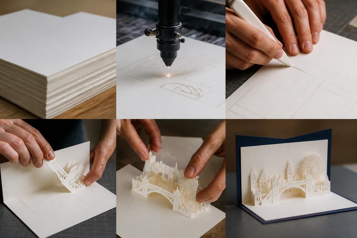 Pop-up card manufacturing process