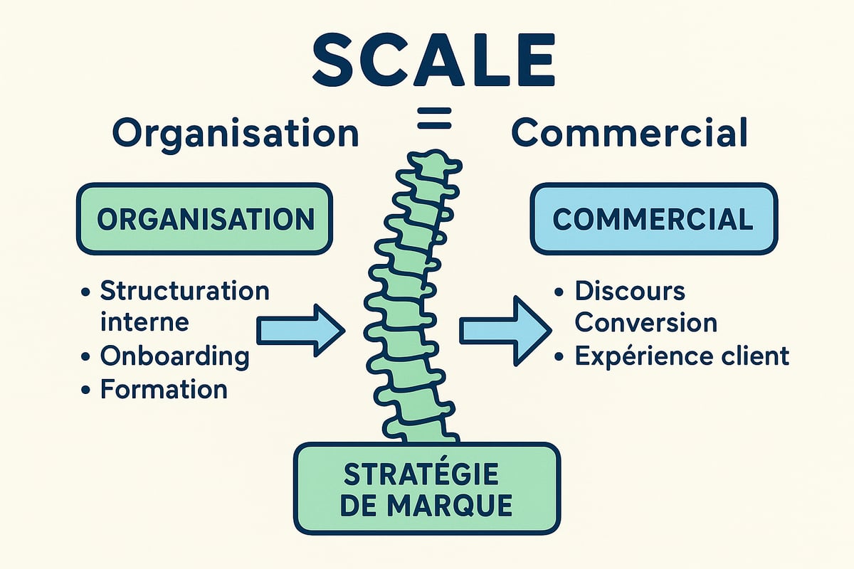 Le modèle Scale = Organisation × Commercial : aligner marque, équipes et croissance