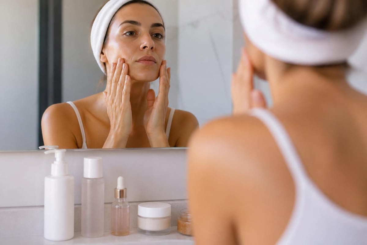 Skincare routine layering