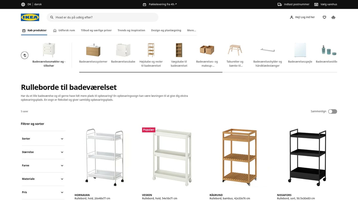 9 Smarte Badeværelsesopbevaring Idéer Til 2026 - Rulleborde til Badeværelset: Mobil og Multifunktionel Opbevaring