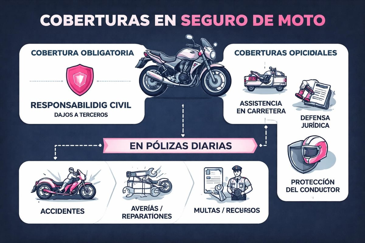 Tipos de cobertura seguro moto