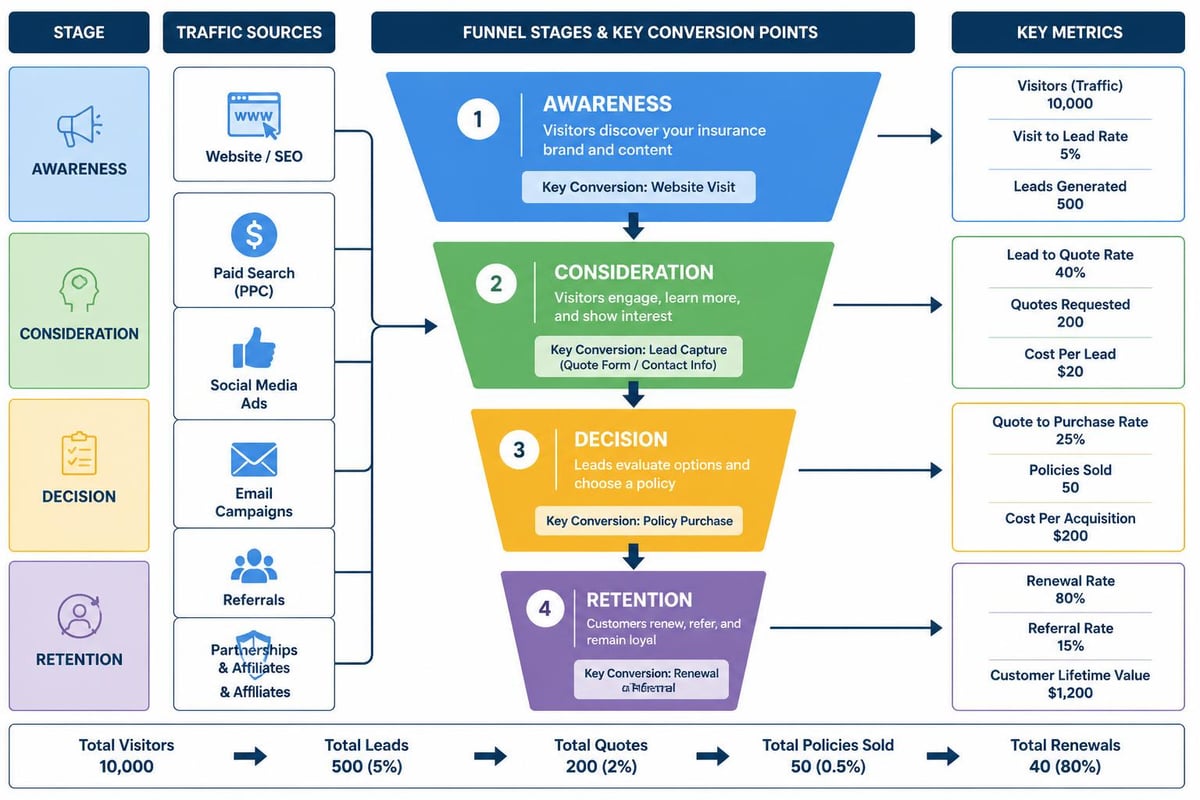 Insurance sales funnel optimization