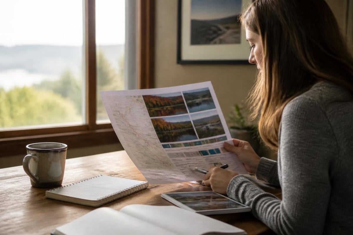 Weekend trip planning timeline