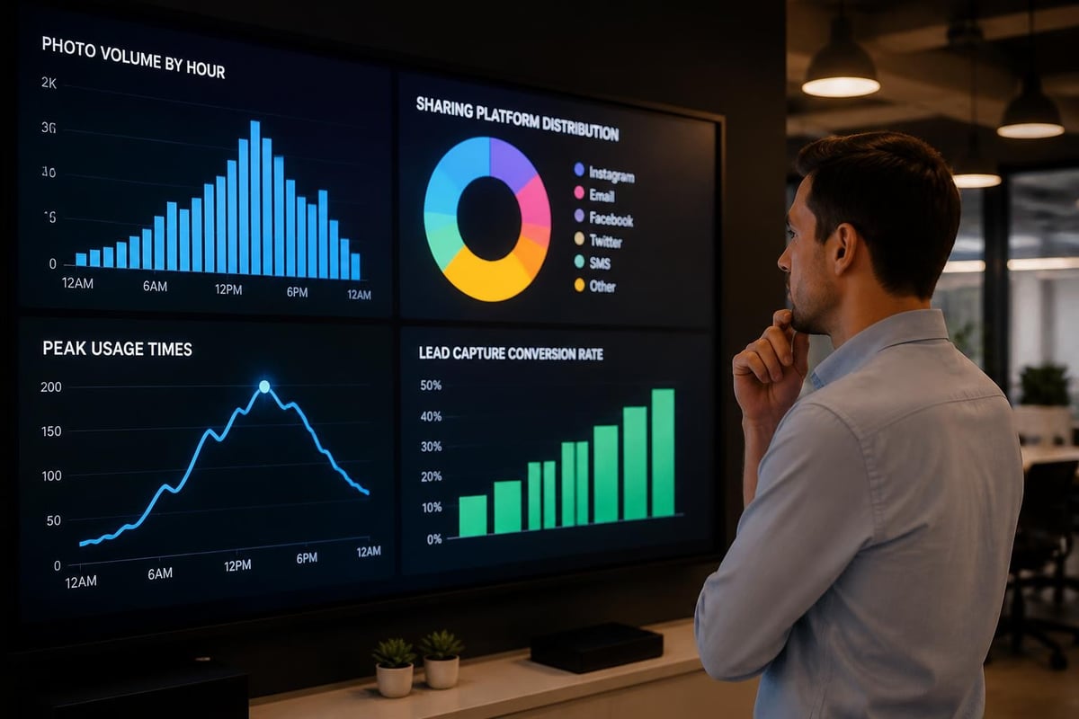 Photo booth analytics dashboard