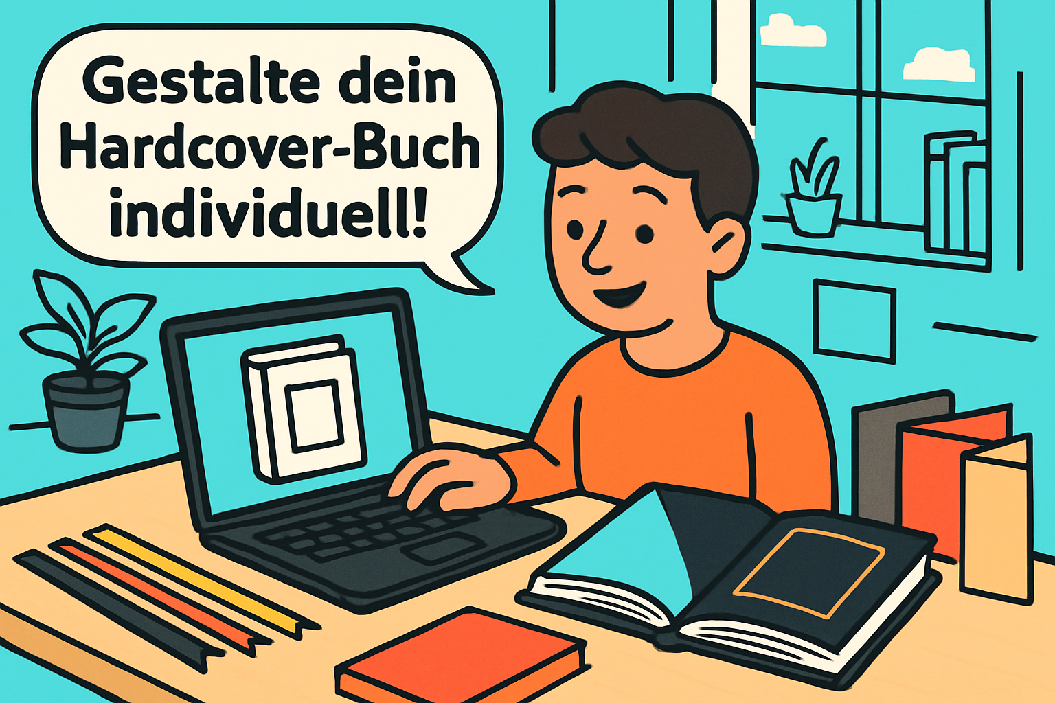 Gestaltung und Personalisierung von Hardcover-Büchern