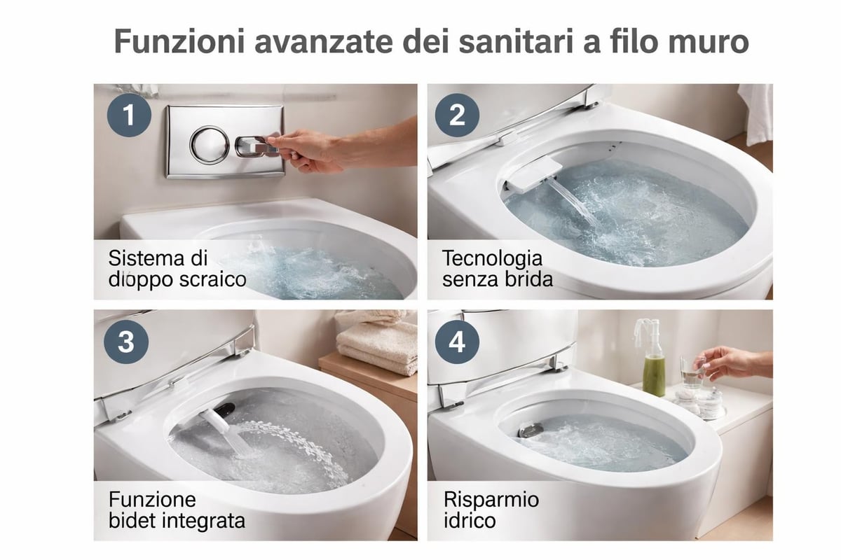 Funzioni tecnologiche integrate nei sanitari moderni