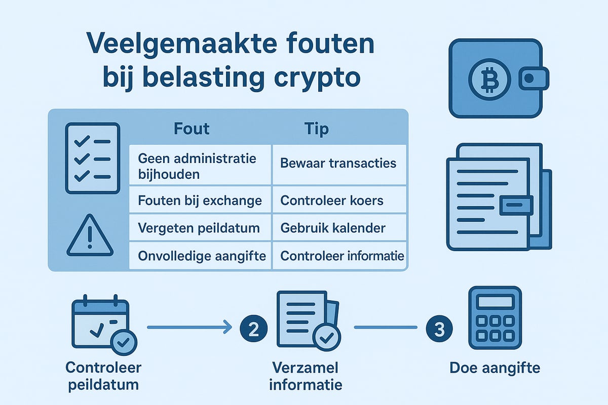 Veelgemaakte Fouten & Praktische Tips bij Crypto Belasting 2025