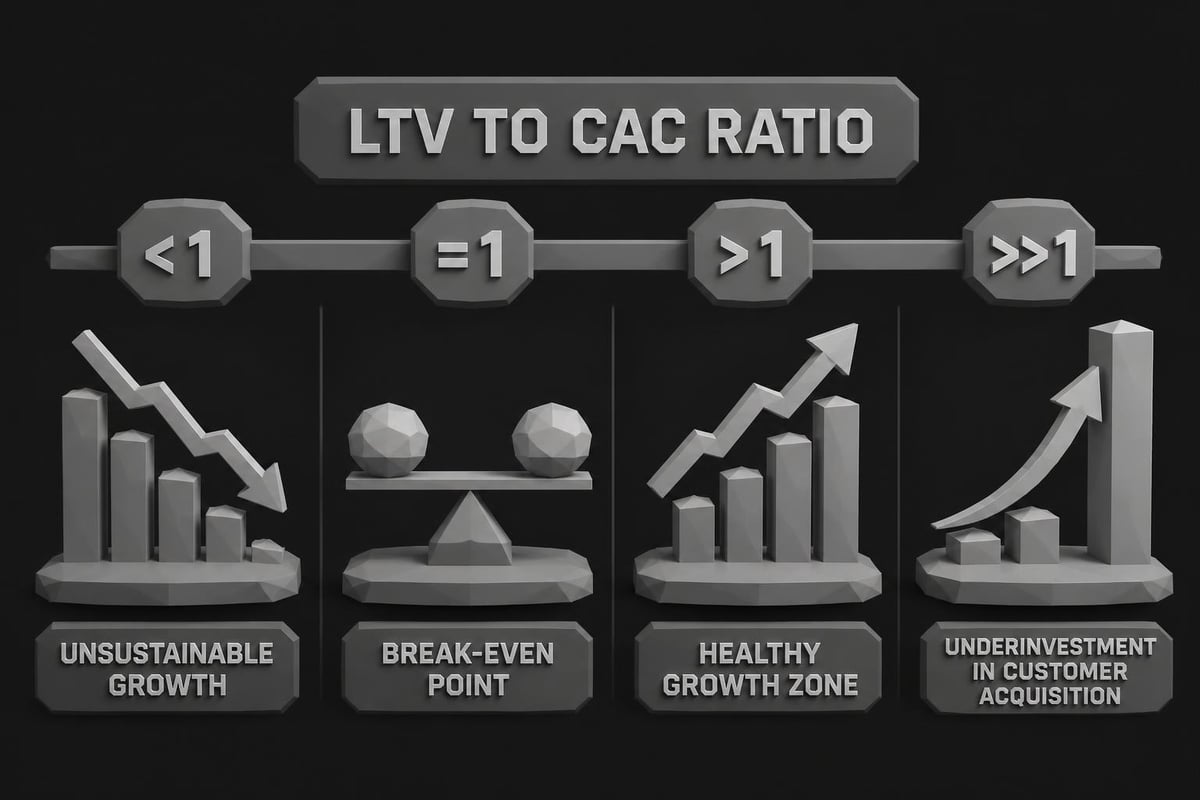 LTV to CAC ratio benchmarks