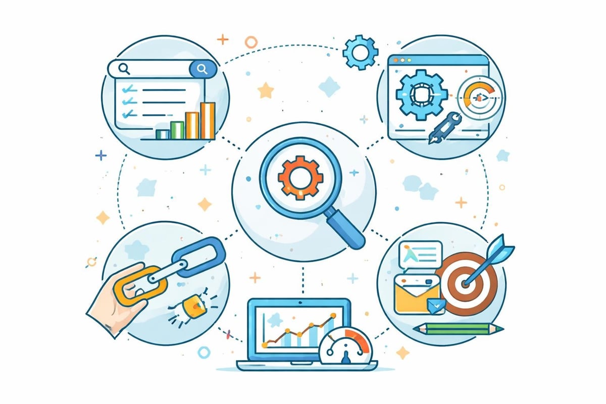 SEO workflow visualization