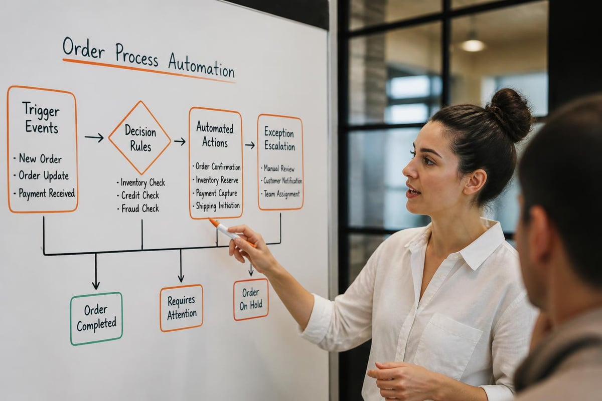 Order Process Management for Custom Software Systems Automation workflow
