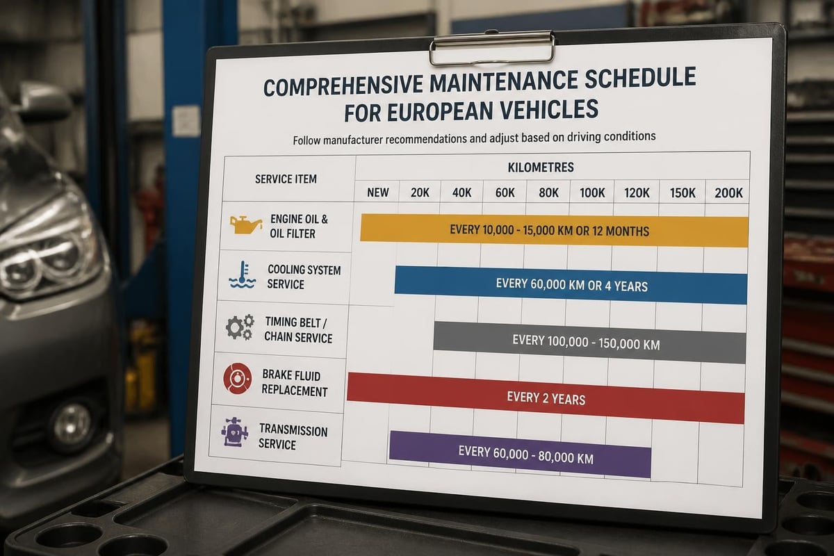 European car maintenance schedule