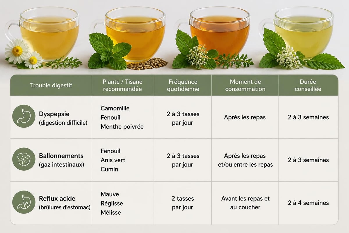 Protocole tisane troubles digestifs