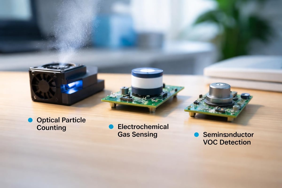 Indoor air quality sensor detection methods