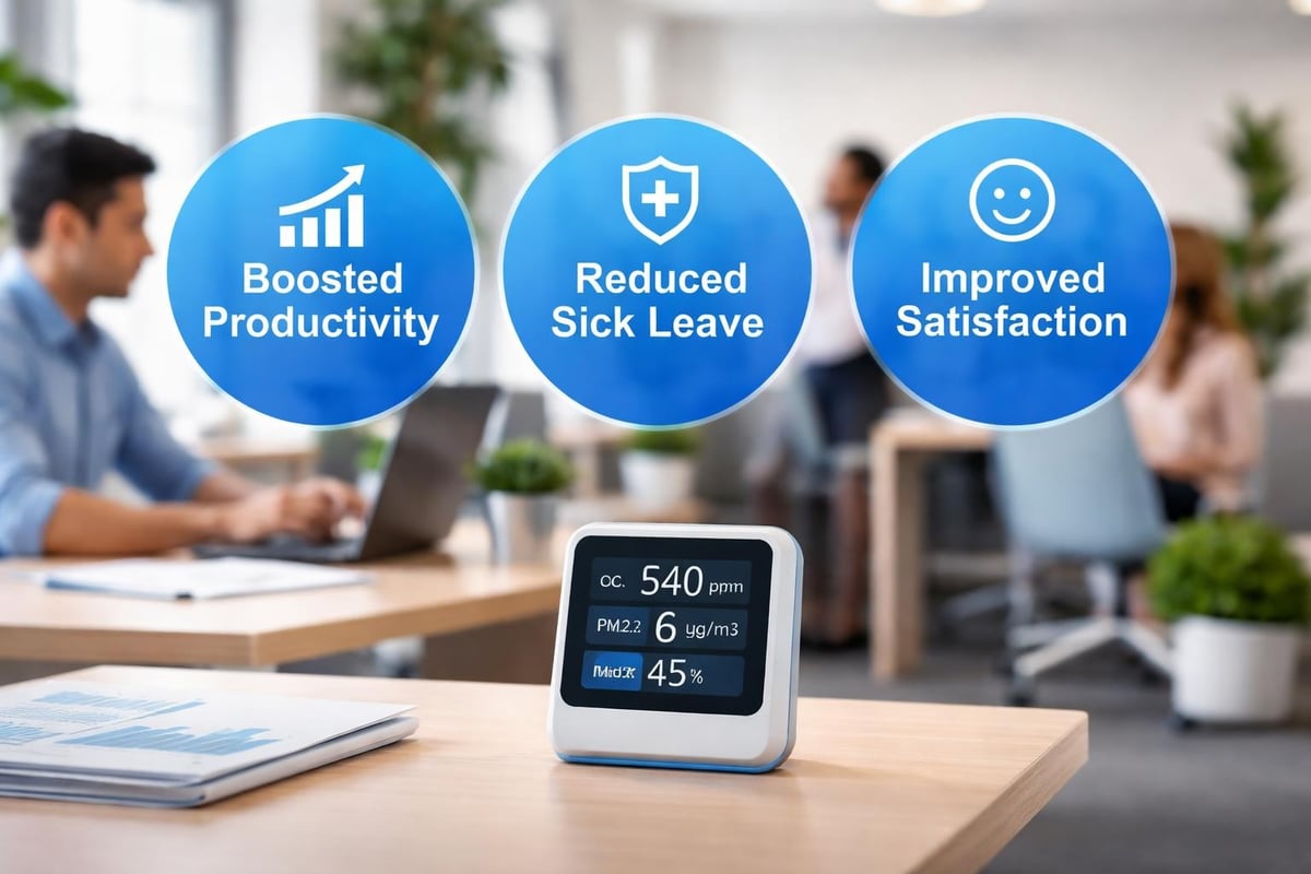Workplace air quality monitoring benefits