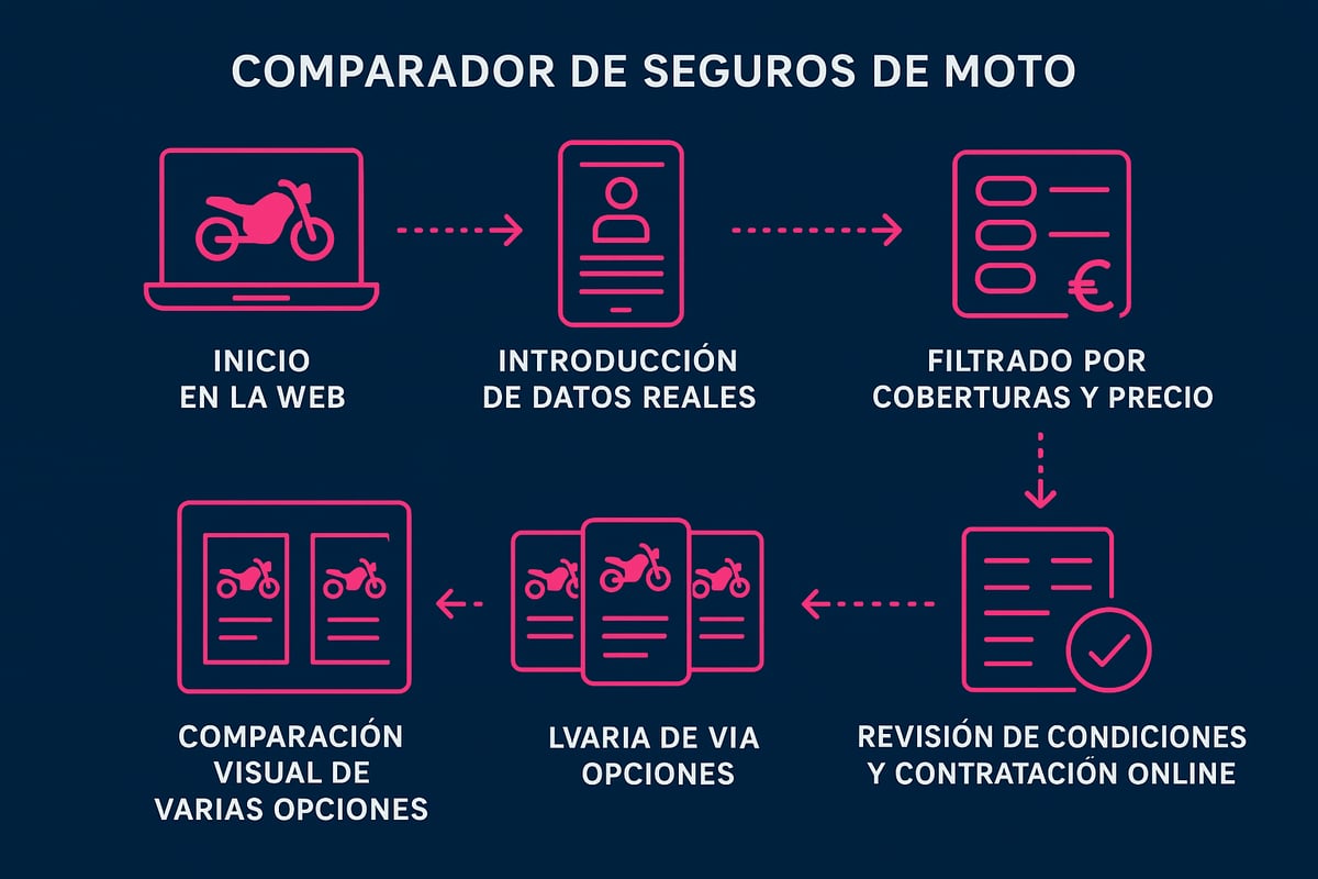 7 Claves Para Elegir La Mejor Aseguradora De Motos En 2026 3 Cómo Utilizar Comparadores Para Encontrar el Mejor Seguro de Moto