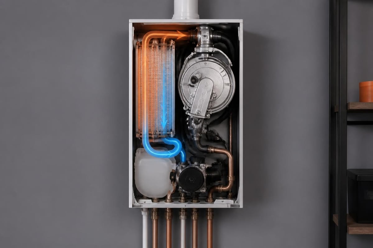 Worcester gas boiler condensing technology diagram