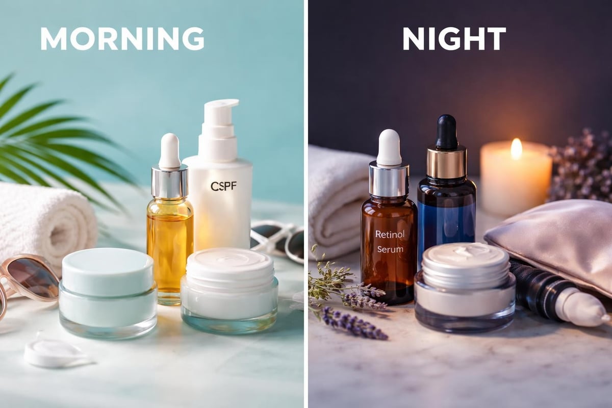 Day versus night skincare