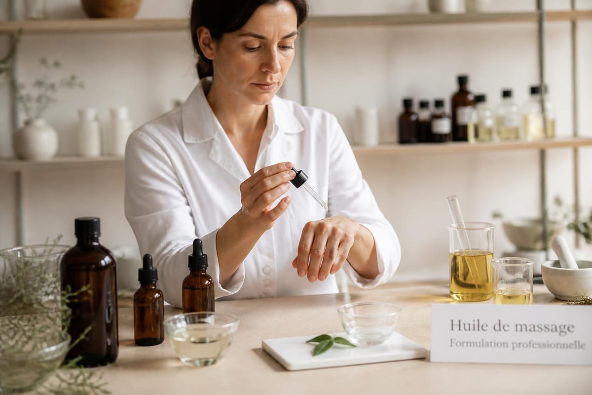 Massage oil ingredients and textures