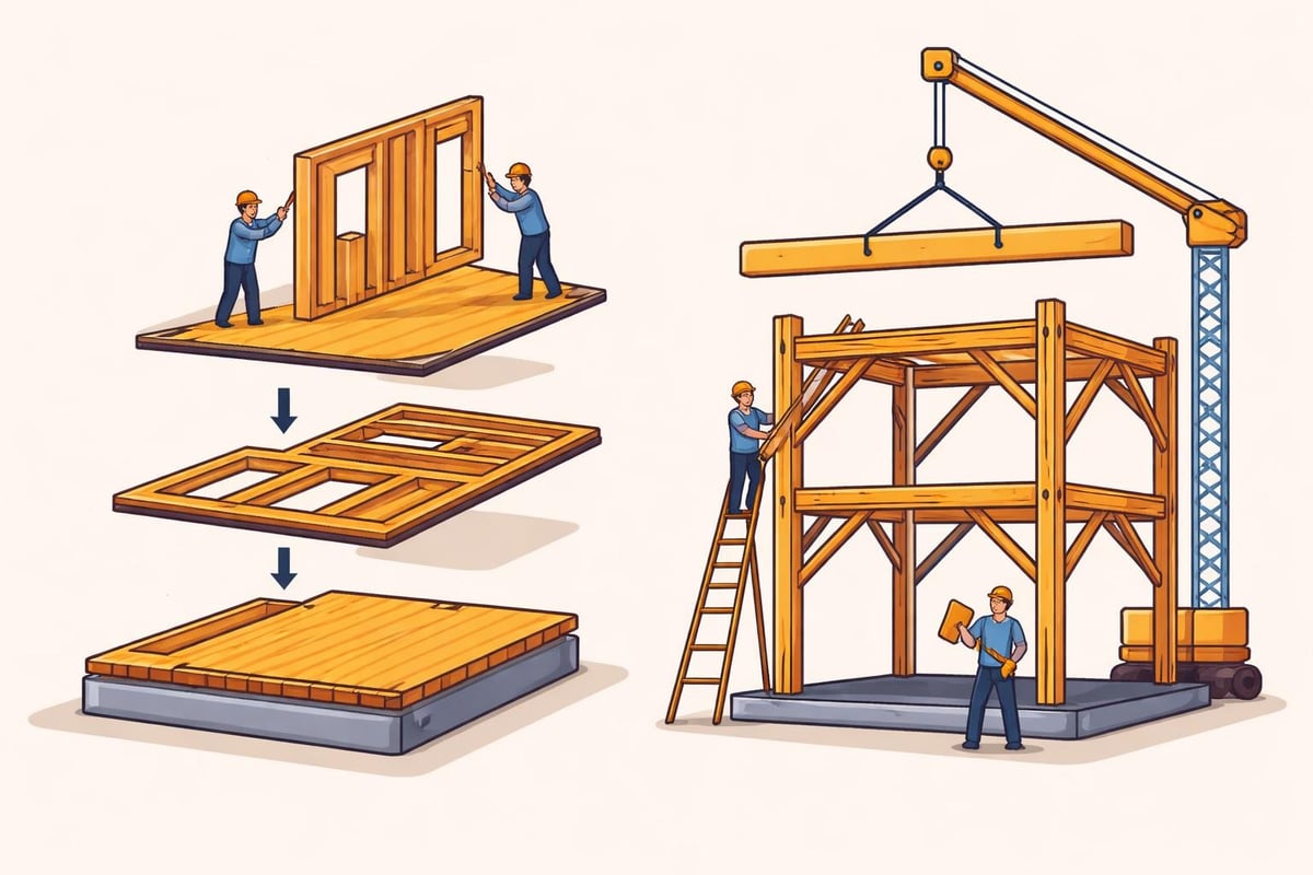 Platform framing construction sequence