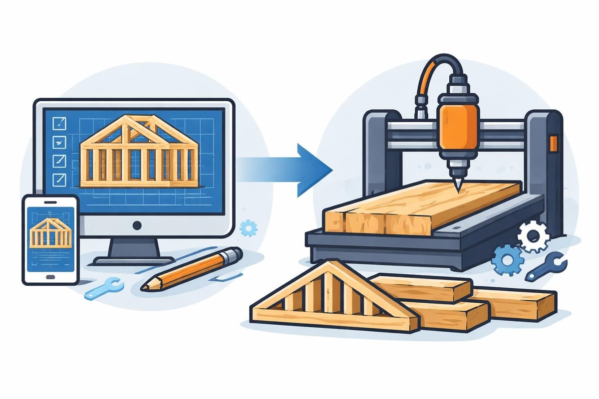 Modern timber frame manufacturing