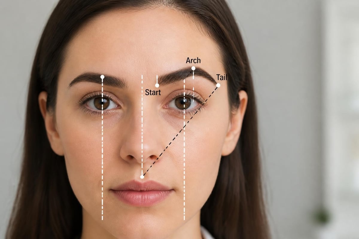 Good Eyebrow Makeup: Expert Guide to Perfect Brows 2 Eyebrow shape mapping