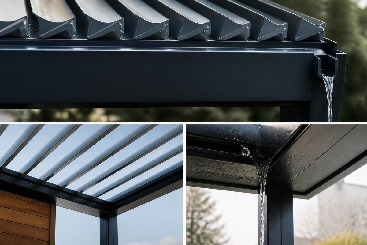 Motorized louver water management
