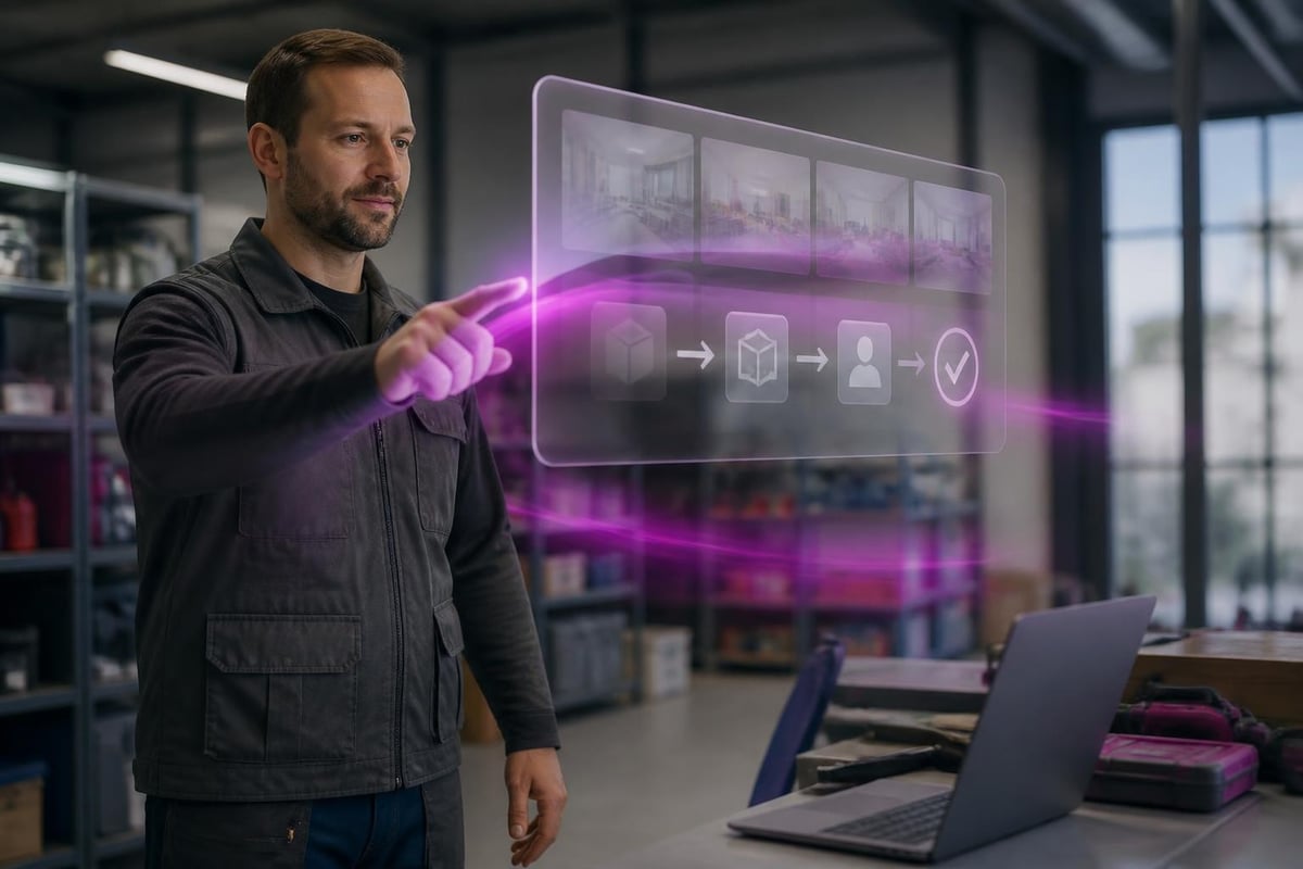 Motion AI assistant recognising workplace gestures