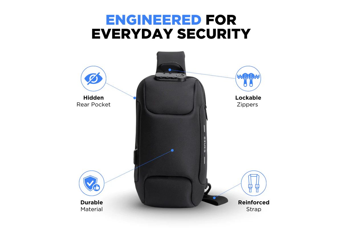 Simplify Living Anti-Theft Crossbody Charging Bag - Best Travel Bags For Moms