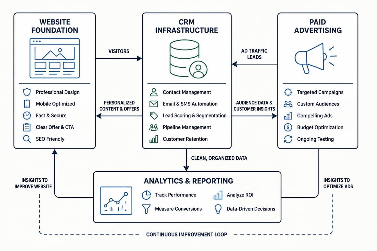 Digital marketing service components