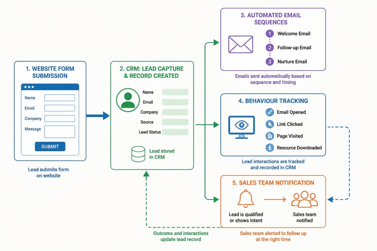 CRM automation workflow