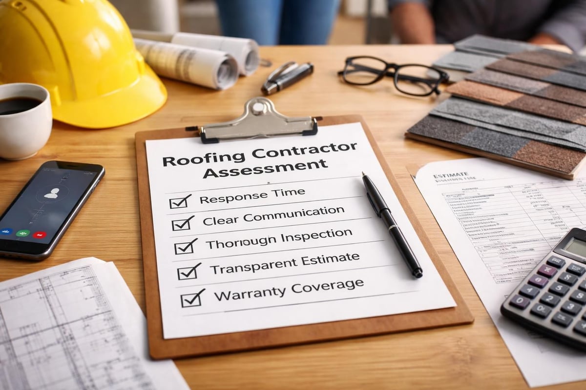 Roofing contractor evaluation