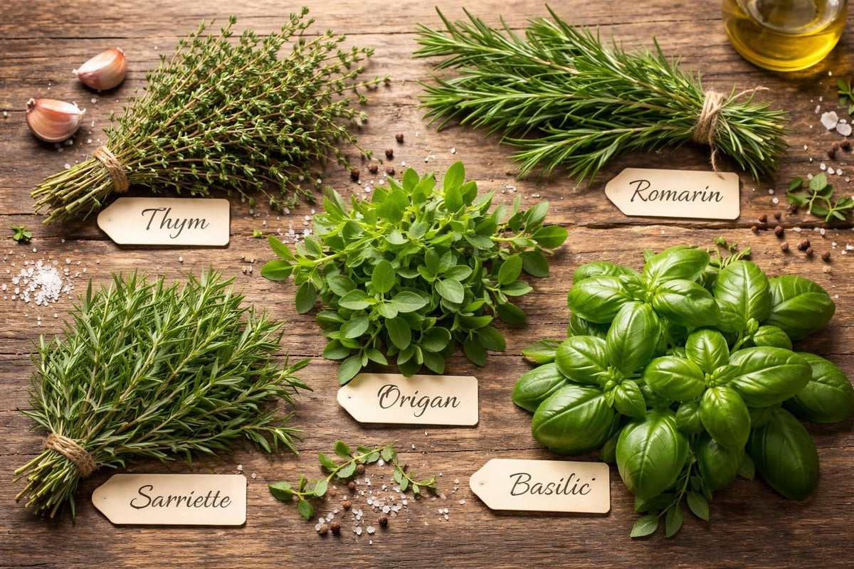 Composition traditionnelle des herbes de Provence