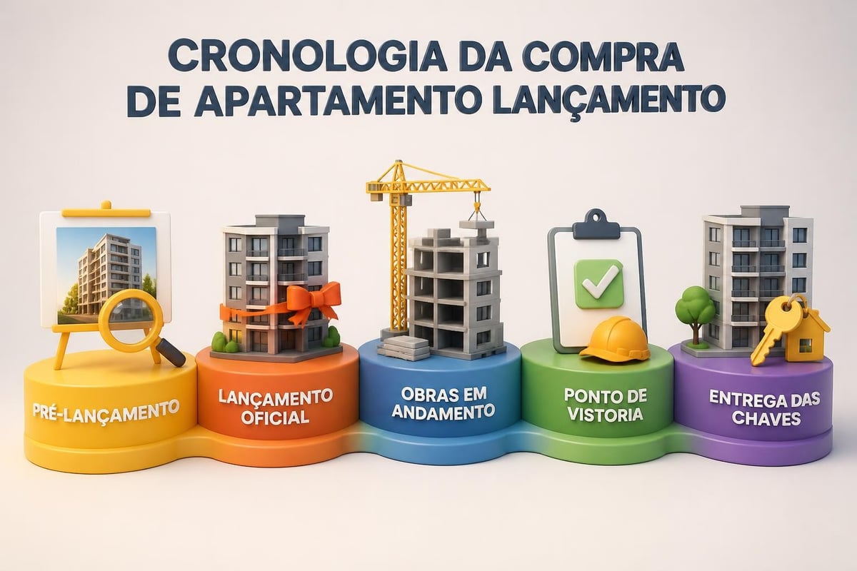 Etapas de comercialização de apartamento lançamento