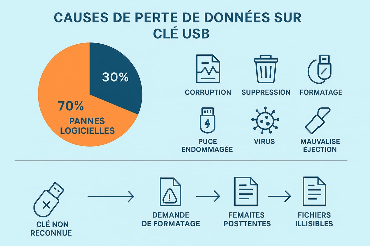 Comprendre les causes de la perte de données sur clé USB
