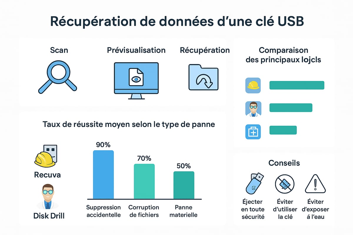 Les méthodes logicielles pour récupérer les données d’une clé USB